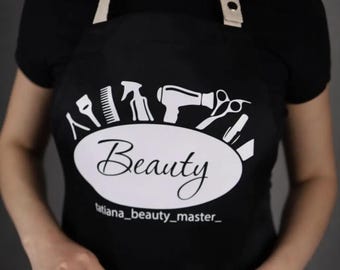 Custom Hair Stylist Apron: Personalized Beauty Salon Apron