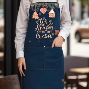 Personalized Cookie Making Crew Apron, Christmas Apron, Christmas Lights Apron, Cookie Apron, Christmas Gift, Christmas cookie apron