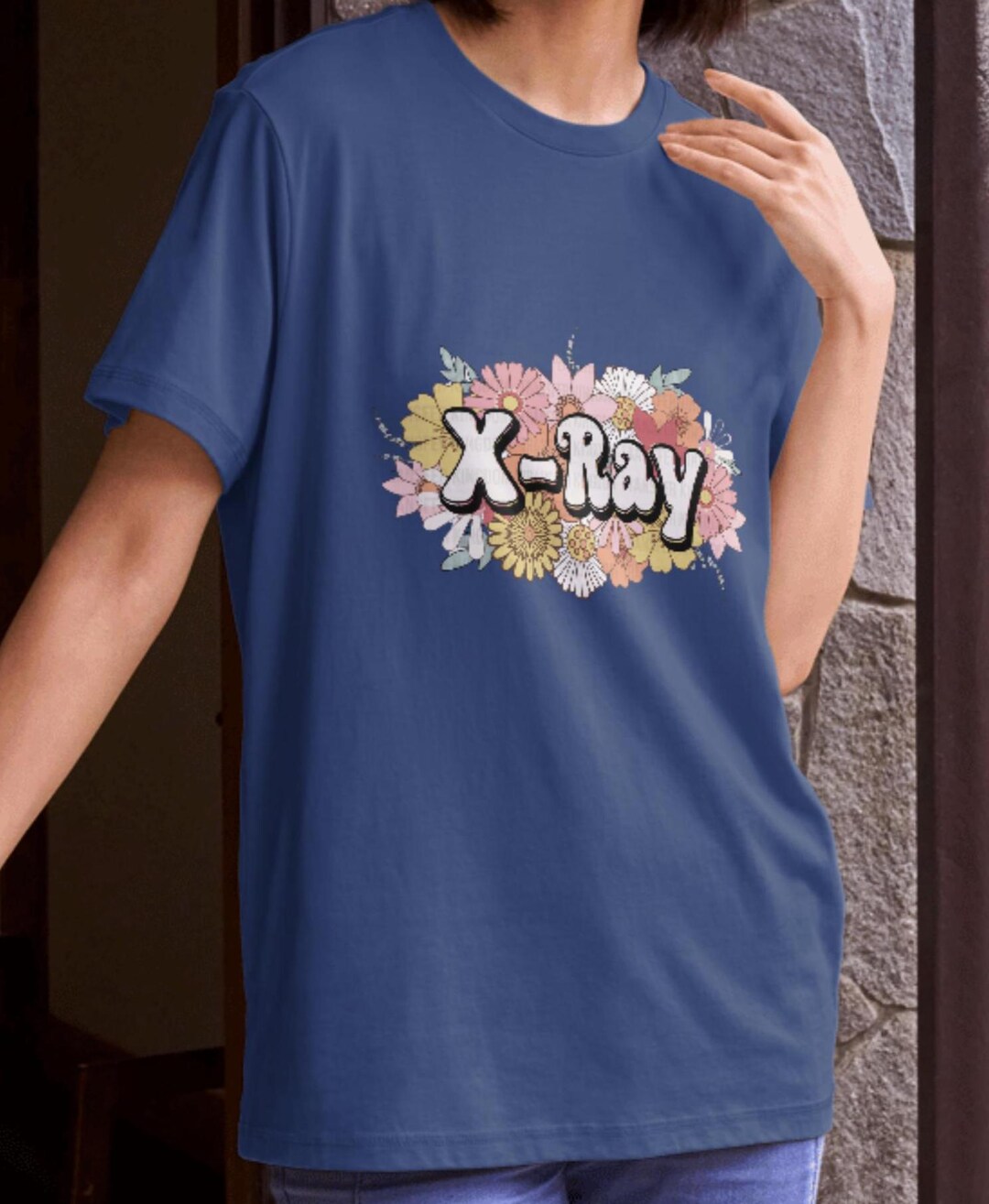 Retro Floral X-ray T-shirt: Groovy Radiology Tech Gift - Etsy