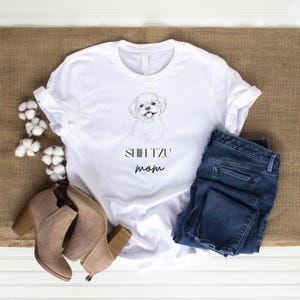 Shih Tzu Mom TShitr Silhouette Comfort Colors TShirt Shih Tzu Tshirt Gift for Shih Tzu Owner Shirt Dog Lover Shih Tzu Dog
