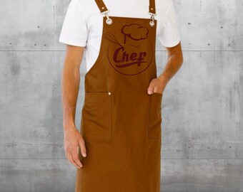 Personalized Canvas Chef Apron: Custom Cooking Gift