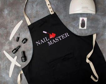 Delantal de manicura personalizado: texto personalizado, regalo para estilistas