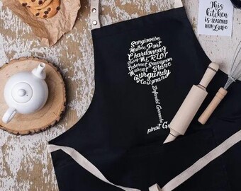 Delantal personalizado: Delantal de sarga de algodón personalizado con bolsillos