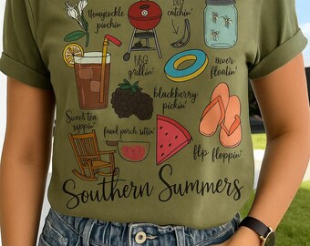 Southern Summers Graphic T-shirt: Country Girl BBQ & Sött Te