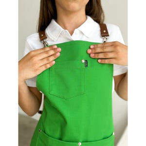Kids Personalized Apron Custom Embroidery Toddler Apron Cooking Plaid Apron Kids Apron Children’s Baking Apron Family matching apron Apron