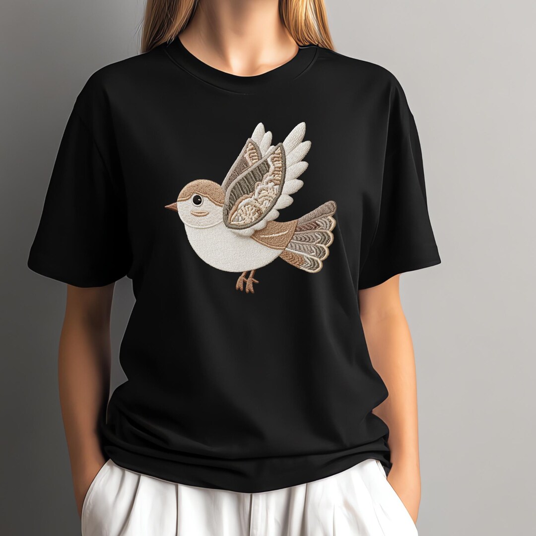 Sparrow Shirt: Vintage Style Bird Tee, Naturecore Gift - Etsy Israel