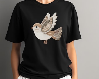 Spatzen Shirt: Vintage Style Vogel T-Shirt, Naturecore Geschenk