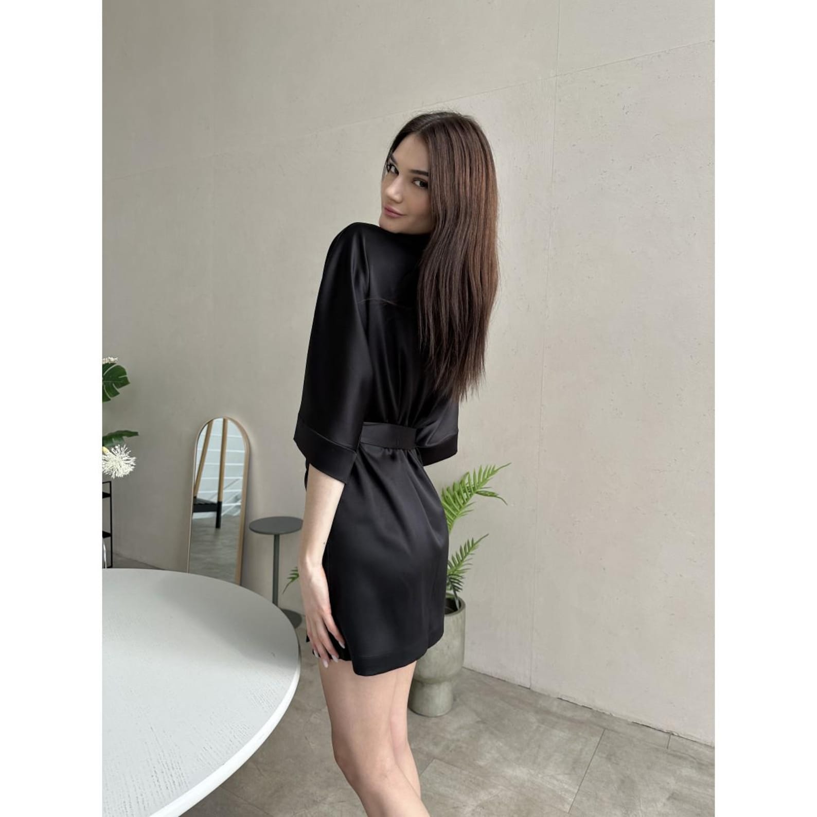 Silk Kimono Robe Satin Silk Robes for Women Plus Size Satin Robe ...