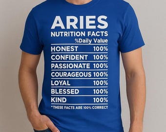 Zodiac Nutrition Facts T-Shirt: Funny Astrology Sign Tee