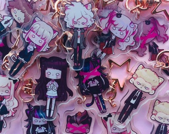 Danganronpa (SDR2 / DRV2) Double Sided Kitty Acrylic Keychains