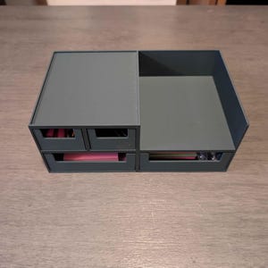 3D Printed Multi-Compartment Desk Organizer for Notepad, Pens & Accessories