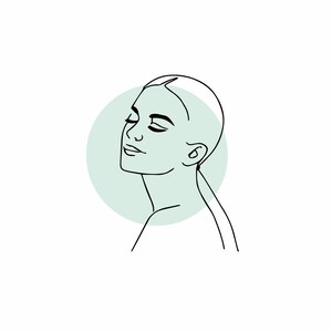 Minimalist Beauty Logo Line Art | Elegant Woman Face Logo | Feminine Skincare Branding Design | Editable Vector File