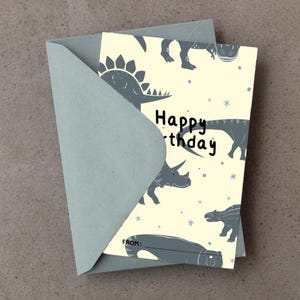 Cartes de voeux d'anniversaire de dinosaure | Cartes de joyeux anniversaire pour enfants| Fun, Ludique, Articles de fête, Fêtes d'enfants
