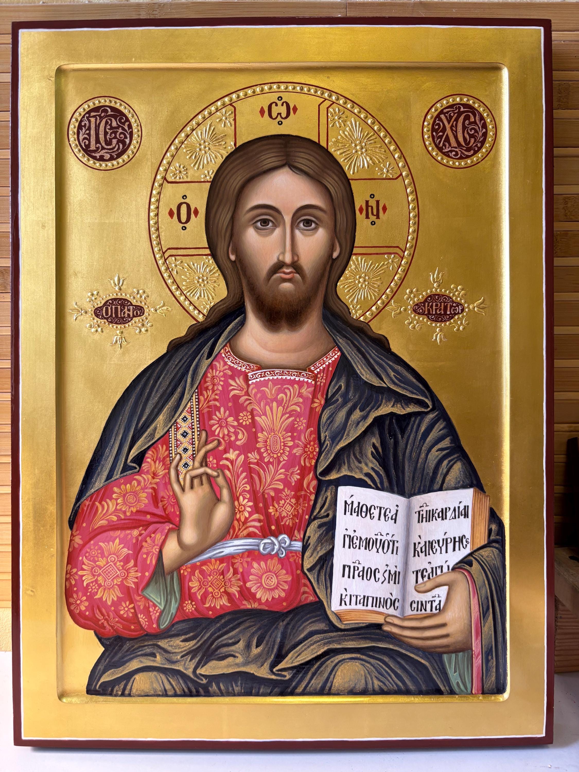 全能者キリストのイコン、30 x 40 cm - Etsy 日本