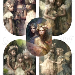 48 Digital Woodland Fairy pignoli tagli, adesivi, pronti per la stampa. Riempitivi di diario spazzatura, adesivi di diario, pagine di album - oltre a file gratuiti