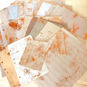 Carta per diario invecchiata con tè e dorata con rame metallico, 40 fogli, perfetta per album in stile antico, lavori di carta e creazione di biglietti.