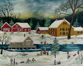 Winter by the Boathouse - Limited Edition Print _ by J.L. Munro