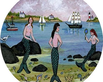 Sailors Valentine Center, ART for Designers Crafters ~ Mermaid Island ~ JL. Munro