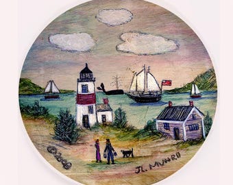 Sailors Valentine Center, ART for Designers Crafters ~ Light House ~ JL. Munro