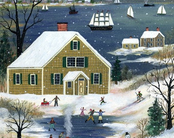 Winter on Nantucket Island - Limited Edition Print _ by J.L. Munro