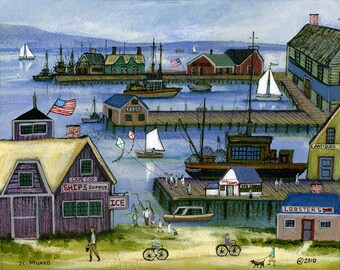 Dockside Memories, Cape Cod - Limited Edition Print _ by J.L. Munro