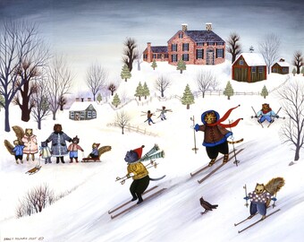 Downhill Skiing - Limited Edition Print _ by J.L. Munro