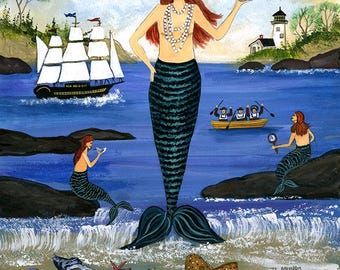 Mermaid Cove - J.L. Munro original painting