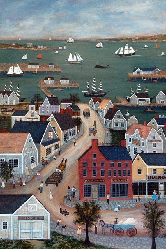 NANTUCKET HARBOR - Limited Edition Print _ by J.L. Munro