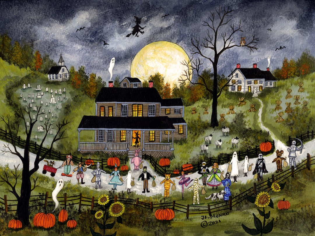 Trick or Treat in Otsego County Limited Edition Print _ by J.L. Munro