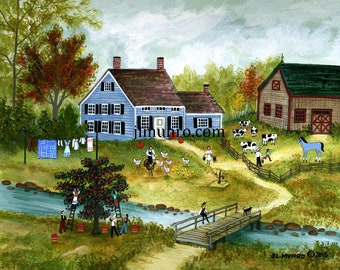 Autumn on the Farm in the Berkshires - Limited Edition Print _ by J.L. Munro