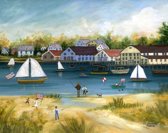 Crosby's Boat Yard - Limited Edition Print _ by J.L. Munro