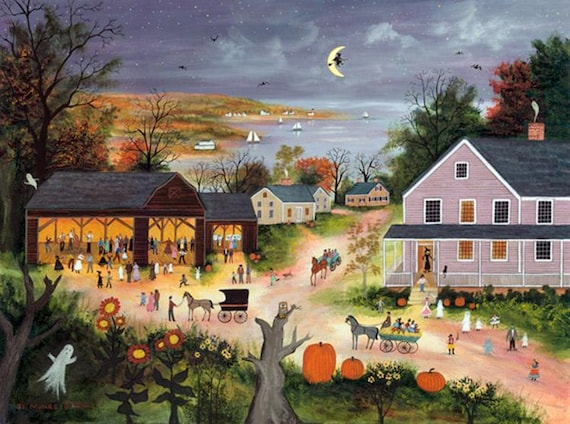 Barn Dance - Halloween - Limited Edition Print _ by J.L. Munro