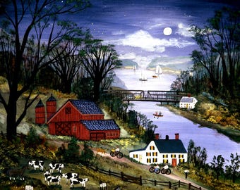 Canoeing on the Susquehanna - Limited Edition Print _ by J.L. Munro