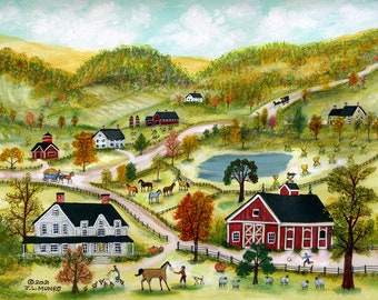 Otsego County, N.Y. Horse Farm - Limited Edition Print _ by J.L. Munro