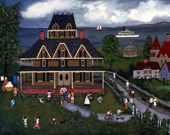 View of Oak Buffs - Original Painting by J.L. Munro