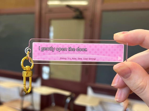 Doki Doki Literature Club- I Gently Open the Door Acrylic Keychain