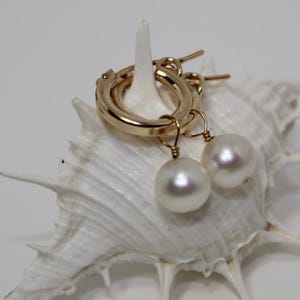 Pearl Hoop Earrings