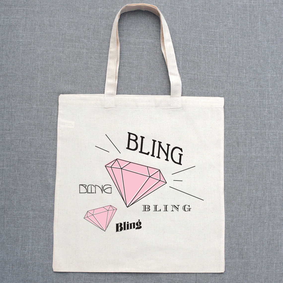 Bling Bling Custom Tote Bags Set of 5 Etsy