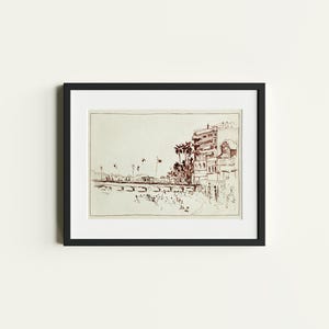 Print Croquis - Cannes - Illustration tirage sur papier format A4 ou A5 - Tirage d'art - Décoration murale