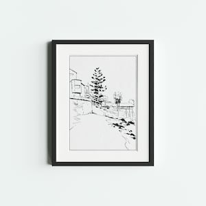 Print croquis - Grèce 3 - Illustration tirage sur papier format A4 ou A5 - Tirage d'art - Décoration murale
