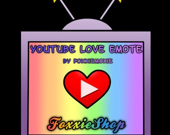 Static PNG YouTube Love Heart Emote - for Twitch, Kick, YouTube, etc.