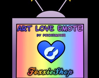 Static PNG Art Love Heart Emote - for Twitch, Kick, YouTube, etc.