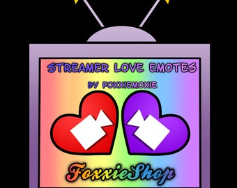 Static PNG Streamer Love Heart Emotes - for Twitch, Kick, YouTube, etc.