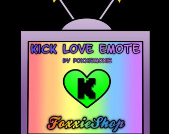 Static PNG Kick Love Heart Emote - for Twitch, Kick, YouTube, etc.