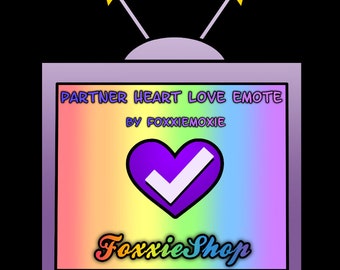 Static PNG Partner Love Heart Emote - for Twitch, Kick, YouTube, etc.