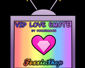 Static PNG VIP Love Heart Emote - for Twitch, Kick, YouTube, etc.