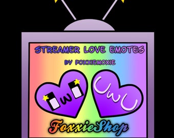 Static PNG UwU Heart Emotes - for Twitch, Kick, YouTube, etc.