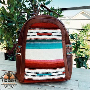 Leather Backpack Women, Leather Backpack Purse, Leather Backpack, Western Purse, Small Leather Backpack, Cowhide Backpack, Cowhide Purse