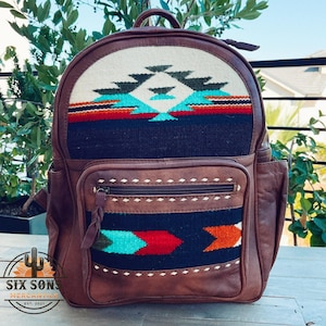 Leather Backpack Women, Leather Backpack Purse, Leather School Backpack, Western Purse, Small Leather Backpack, Cowhide Backpack