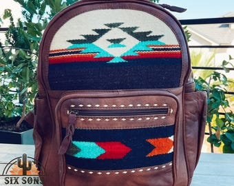 Mochila de cuero para mujer, bolso mochila de cuero, mochila escolar de cuero, bolso estilo western, mochila pequeña de cuero, mochila de piel de vaca
